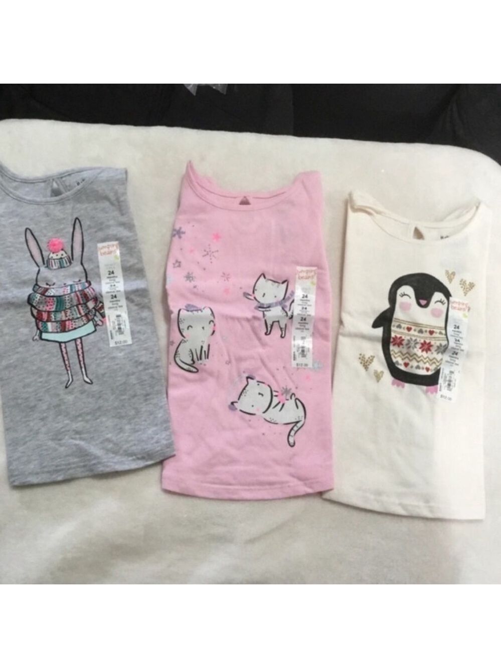 Jumping Beans Long sleeve tops with keyhole back girls sizes 24 months